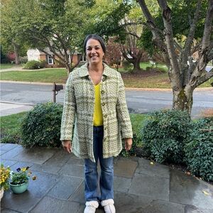 Caslon Green and White Tweed Jacket